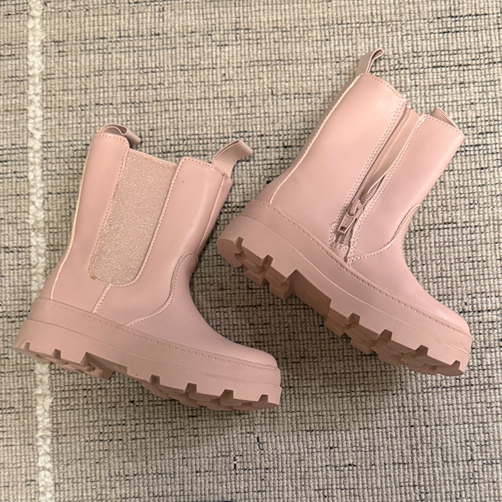 H&M Pink Waterproof Kids Boots NWOT